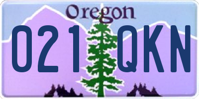 OR license plate 021QKN