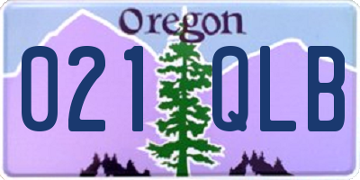 OR license plate 021QLB