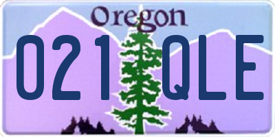 OR license plate 021QLE