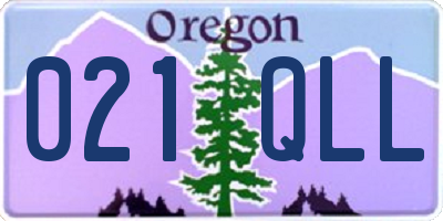 OR license plate 021QLL