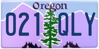 OR license plate 021QLY