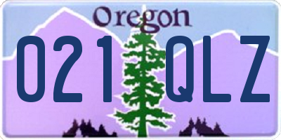 OR license plate 021QLZ