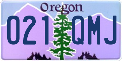 OR license plate 021QMJ