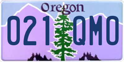 OR license plate 021QMO