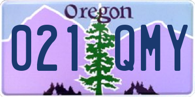 OR license plate 021QMY