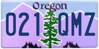 OR license plate 021QMZ