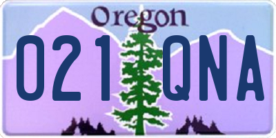 OR license plate 021QNA