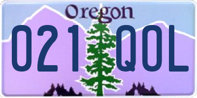 OR license plate 021QOL