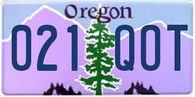 OR license plate 021QOT