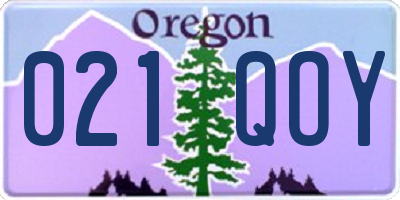 OR license plate 021QOY
