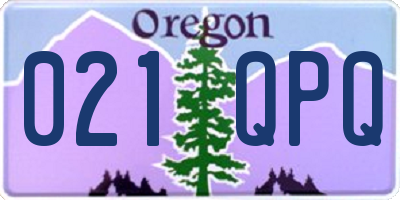 OR license plate 021QPQ