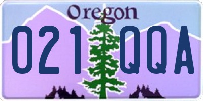 OR license plate 021QQA