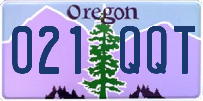 OR license plate 021QQT