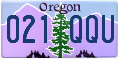 OR license plate 021QQU