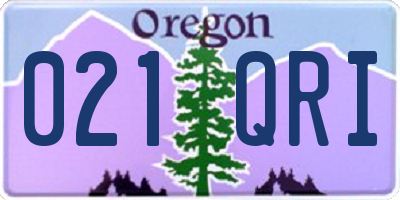 OR license plate 021QRI