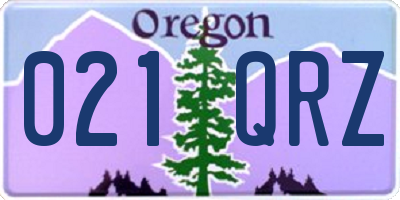 OR license plate 021QRZ