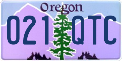 OR license plate 021QTC