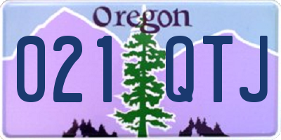 OR license plate 021QTJ