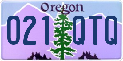 OR license plate 021QTQ