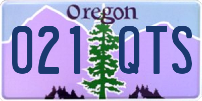 OR license plate 021QTS