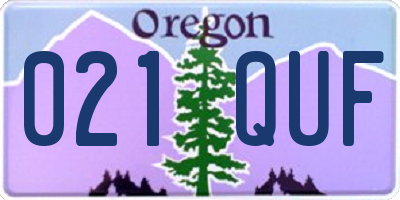 OR license plate 021QUF