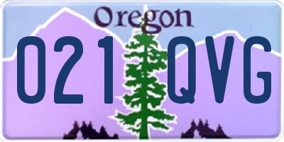 OR license plate 021QVG