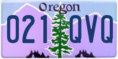 OR license plate 021QVQ