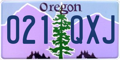 OR license plate 021QXJ