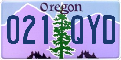 OR license plate 021QYD