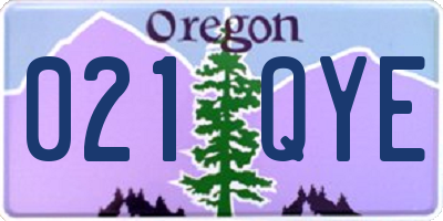 OR license plate 021QYE