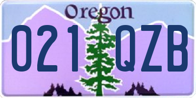 OR license plate 021QZB