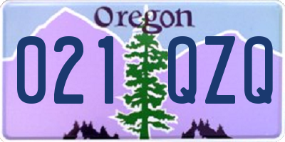 OR license plate 021QZQ