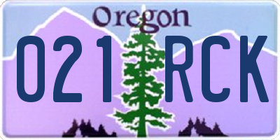 OR license plate 021RCK