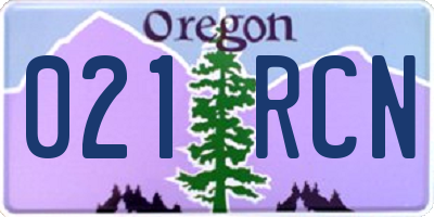 OR license plate 021RCN