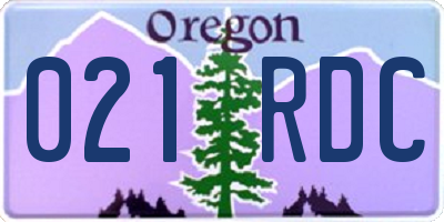 OR license plate 021RDC