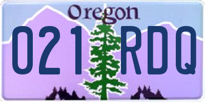 OR license plate 021RDQ