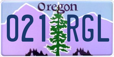 OR license plate 021RGL