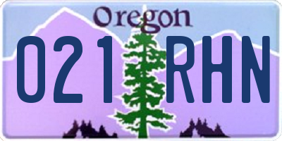 OR license plate 021RHN