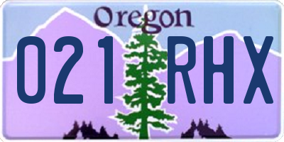 OR license plate 021RHX