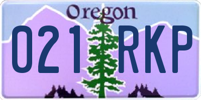 OR license plate 021RKP