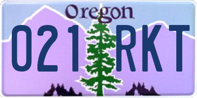 OR license plate 021RKT
