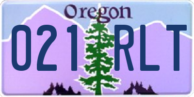 OR license plate 021RLT