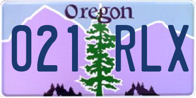OR license plate 021RLX