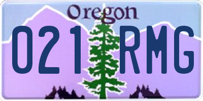 OR license plate 021RMG