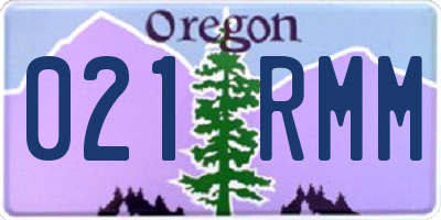 OR license plate 021RMM