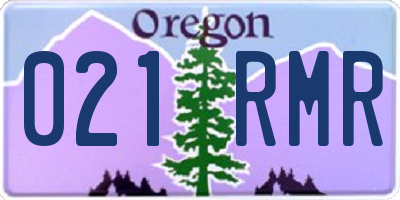 OR license plate 021RMR