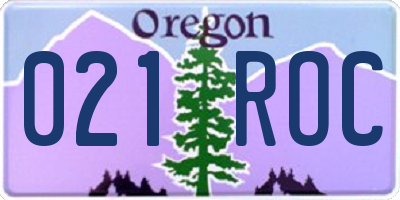 OR license plate 021ROC