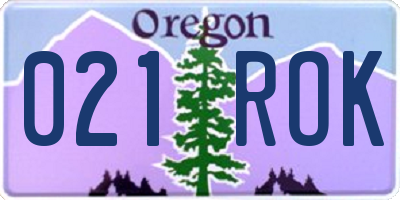 OR license plate 021ROK