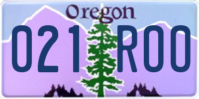 OR license plate 021ROO