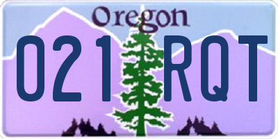 OR license plate 021RQT